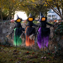 Halloween witches Multi-Color LED entry sign good (Black painted base) lighted sign. Centerpiece